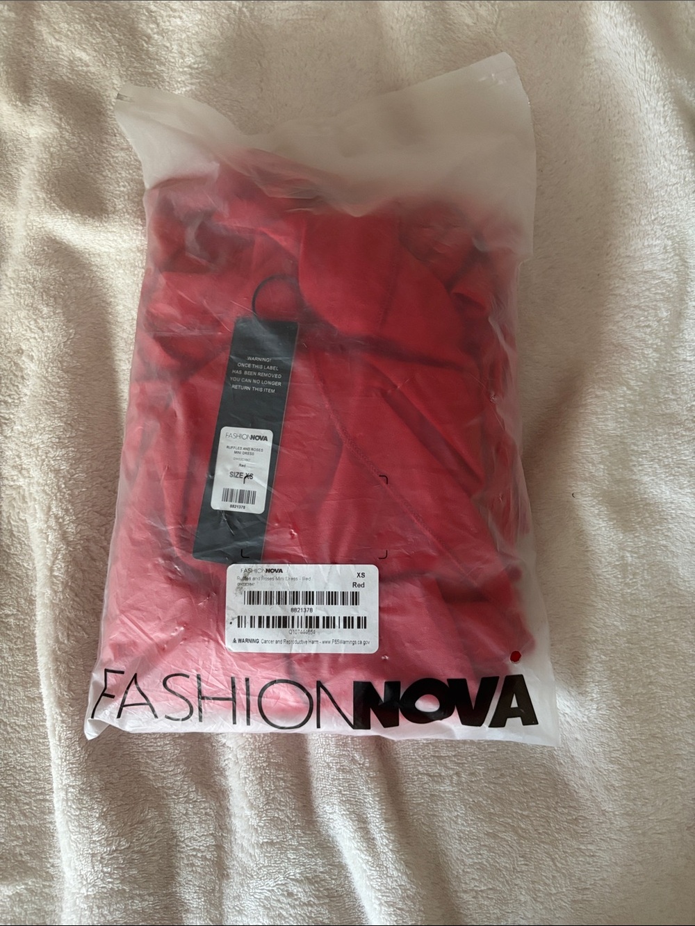 Fashion Nova Ruffles and Roses Mini Dress - Red